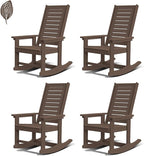 GREENVINES Outdoor Rocking Chairs | Set of 4 | Porch Rocker | HDPE Plastic | by GreenVines