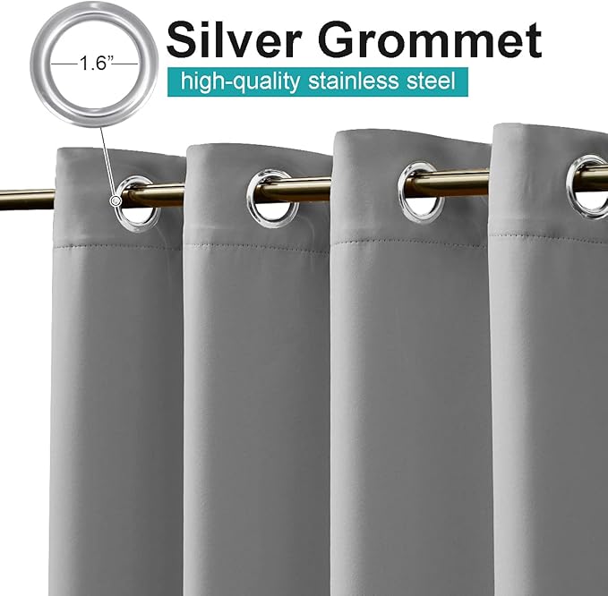 NICETOWN Patio Outdoor Curtain Waterproof Extra Wide and Long, Rustproof - Image 2
