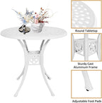 30.31" Outdoor Patio Dining Table, Cast Aluminum Bistro Table, Patio Furniture - Image 5