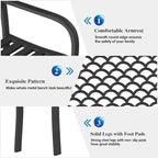 On Shine Outdoor Garden Bench Cast Iron Steel Outdoor Bench Clearance - Image 4