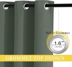 NICETOWN Blackout Curtain for Sliding Glass Door, Grommet Room Divider Curtain - Image 2