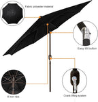 Blissun 9' Outdoor Patio Umbrella, Outdoor Table Umbrella, Yard Umbrella - Image 2