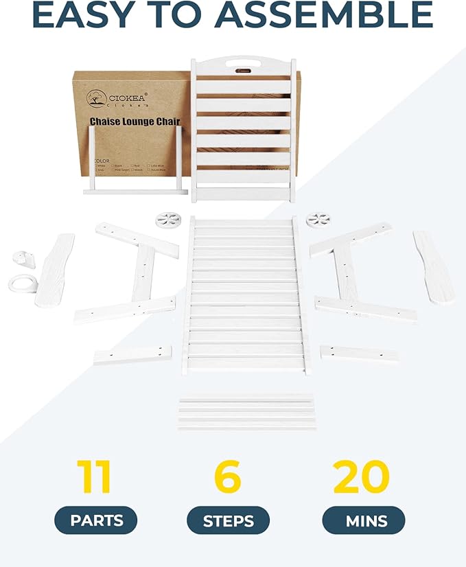 Ciokea Lounge Chair Outdoor, Oversized Chaise Lounge Chair - Image 7