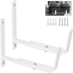 Y&M 2 Pack Adjustable Planter Brackets, Universal Window Box Mounting Hooks by YM
