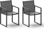 Outdoor Dining Chairs Set of 2, Aluminum Patio Dining Chiars by Oasbira
