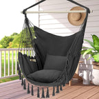 Y- STOP Hammock Chair Hanging Rope Swing, Max 500 Lbs, 2 Cushions Included - Image 8