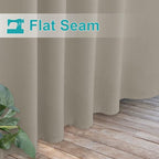 NICETOWN 2 Panels Natural Outdoor Patio Curtainss Waterproof, Detachable Sticky - Image 7