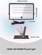 Onforu 2 Pack RGBW LED Flood Light 800W Equivalent, 100W Color Changing - Image 9