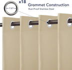 PureFit Outdoor Curtains for Patio Waterproof Weatherproof, UV Resistant - Image 4