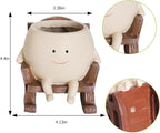 Smiley Face Rocking Chair Planters Flower Pots - Image 2