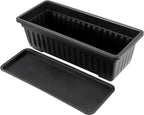 JOIKIT 17 Inches Black Plastic Planter Box, 6 Packs, Good Drainage, Indoor - Image 5