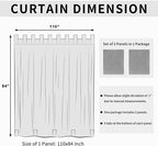 Easy-Going Outdoor Patio Curtains Detachable Tab Top Windproof Weatherproof - Image 6