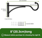 8 Inch 2 Pack Heavy Duty Plant Hangers Outdoor, Metal Plant Brackets - Image 3