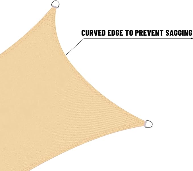 LOVE STORY Rectangle 6'x6' Waterproof Sun Shade Sail Canopy UV Block - Image 7