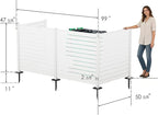 Kozyard 50" W x 48" H Outdoor Privacy Screens Aluminum Post, Air Conditioner - Image 7