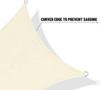 SUNNY GUARD Custom Size 9'x9'x9' Butter Cream Sun Shade Sail Triangle UV Block - Image 7