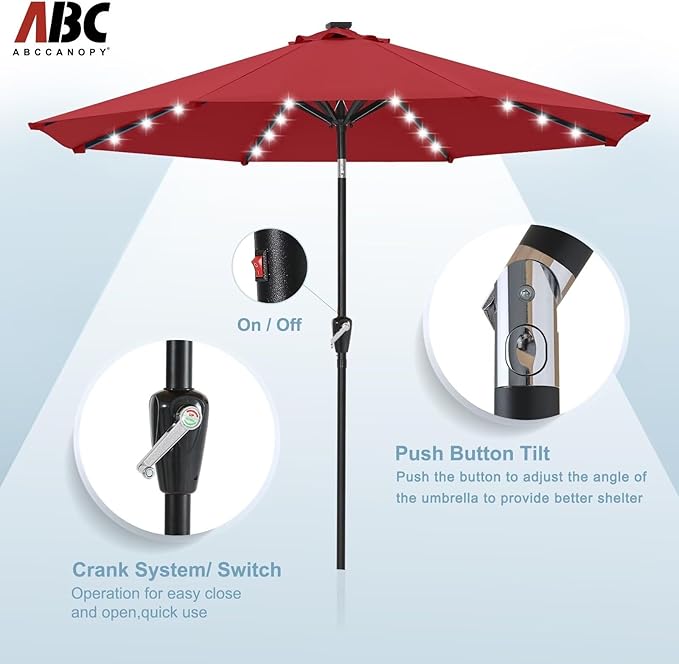 ABCCANOPY Durable Solar Led Patio Umbrellas - Image 5