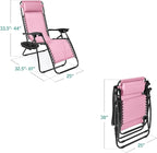 Best Choice Products Set of 2 Adjustable Steel Mesh Zero Gravity Lounge Chair - Image 2