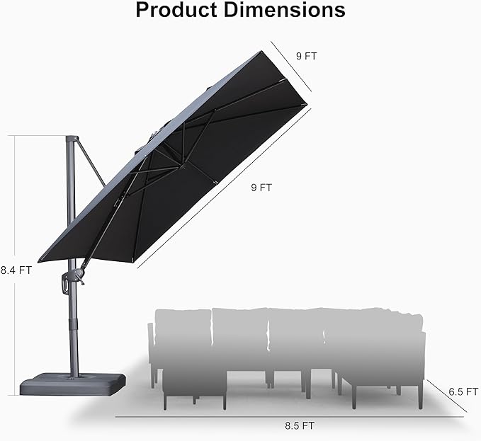 PURPLE LEAF 9 FT Outdoor Umbrella - Image 9