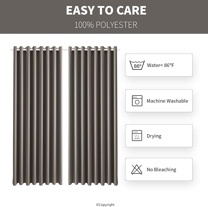Outdoor Patio Curtain Waterproof Darkening Thermal Insulated Indoor Curtains - Image 7