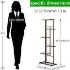 LINZINAR Plant Stand Metal 6 Tier 7 Potted Multiple Flower Pot Holder Shelf - Image 4