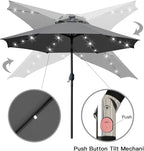 Sunnyglade 9' Solar LED Lighted Umbrella - Image 3