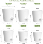 7/6.5/6/5.5/5/4 inch Self Watering Pots - Image 2