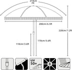AMMSUN 7ft Patio Umbrella with Fringe Outdoor Tassel Umbrella UPF50+ Premium - Image 6