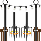 AILBTON 2 Pack 10Ft String Light Poles, Light Poles by AILBTON
