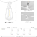 Brightever LED Outdoor String Lights, 100FT Patio Lights - Image 3