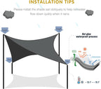 SUNNY GUARD Waterproof Sun Shade Sail 12'x20'x22.4' Taupe Right Triangle UV - Image 7