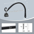 Gtongoko 2 Pack 12 Inch Plant Hangers Outdoor Metal, Plant Hooks - Image 2