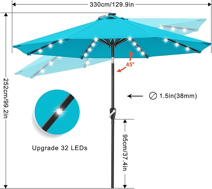 ABCCANOPY Durable Solar Led Patio Umbrellas - Image 3