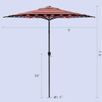 Abba Patio 9FT Lyon Outdoor Patio Umbrella Outdoor Table Umbrella - Image 7