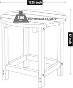 LZRS Round Adirondack Patio Side Table End Table, Outdoor Side Tables - Image 3