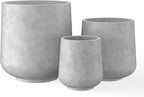 Kante 15.3"+11.6"+8.2" Dia Round Concrete Planter, Large Outdoor Indoor Planter by Kante