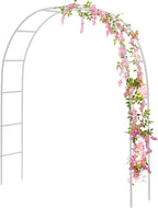RUBFAC 94" Metal Wedding Arch Frame, Garden Arbors and Arches Party Archway by RUBFAC