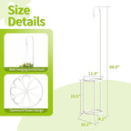 Plant Stand with Hooks Indoor Outdoor Corner Tall Plant Stand Heavy-Duty Metal - Image 7