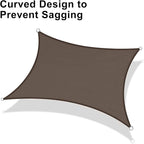 LOVE STORY Custom Size 7'x10' Brown Sun Shade Sail Rectangle UV Block Canopy - Image 6