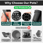 BTPLASTIK 8 Inch Plastic Plant Pots, 15 Pack Sturdy Nursery Pot - Image 4