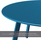 Grand patio 28-inch Round Steel Coffee Table, Outdoor Patio Side Table - Image 5