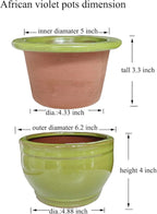 African Violet Pots Self Watering Round Ceramic Violet Pot - Image 3