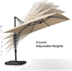 PURPLE LEAF 9'×11.5' Cantilever Patio Umbrella - Image 5
