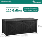 YITAHOME 150 Gallon Large Deck Box - Image 7