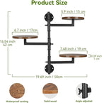Wooden Rotatable Window Sill Plant Stand, 3 Tier Wall Plant Holder, 180 Degree - Image 3