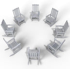 Oversized Rocking Chair Set of 8, Outdoor Rocking Chair by THOEOE