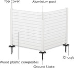 Kozyard 50" W x 48" H Outdoor Privacy Screens Aluminum Post, Air Conditioner - Image 4