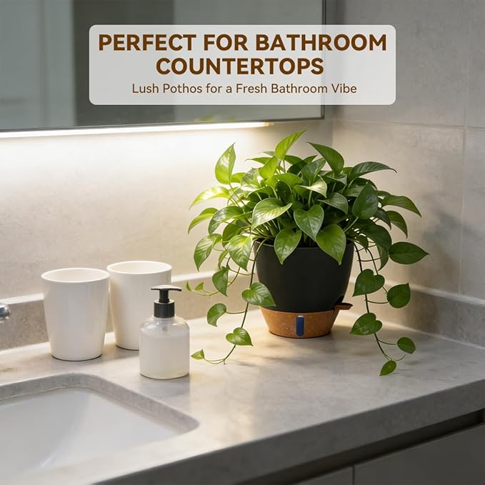 7/6.5/6/5.5/5 Inch Self Watering Pots, Plastic Flower Pots - Image 4