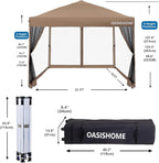 OASISHOME 10'x10' Pop-Up Gazebo Canopy Tent - Image 4