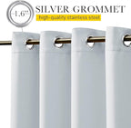 NICETOWN 2 Panels Greyish White Privacy Outdoor Curtains - Image 2